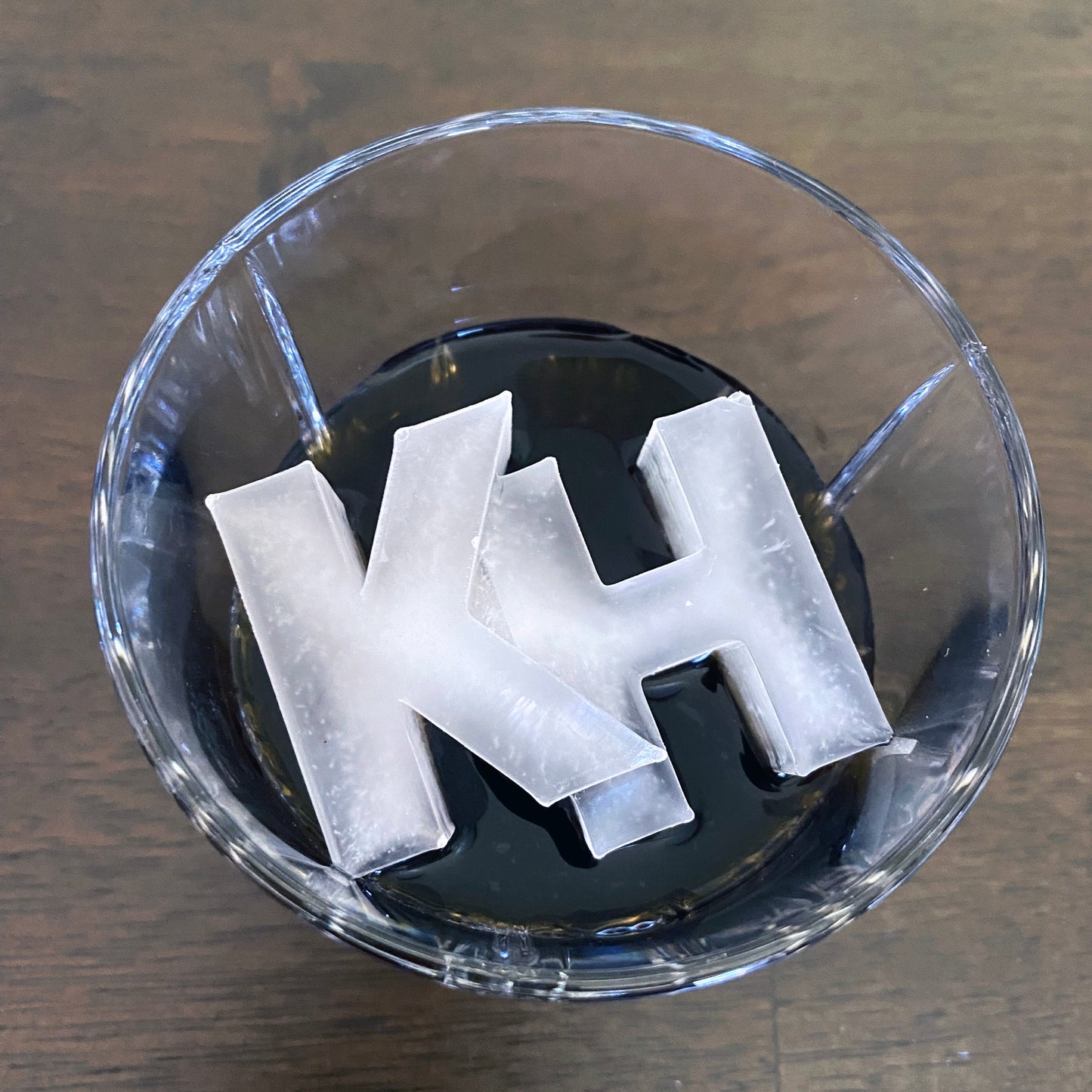 Letter Merge Ice Cubes - 2 Letters fused into ice - Wedding and Event Letter Molds