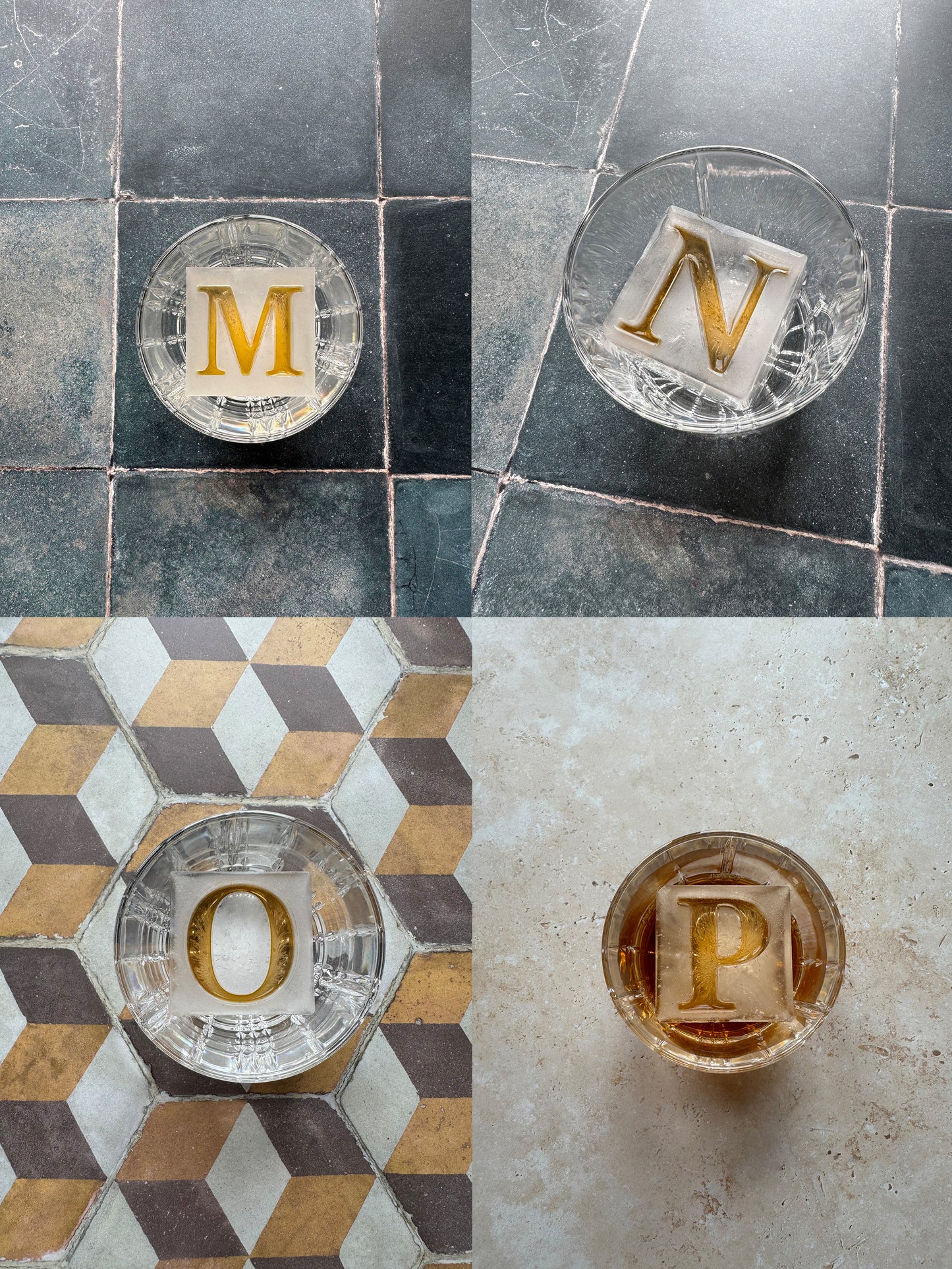 Personalized Recessed-Letter Silicone Ice Tray – Custom Ice Cube Mold for Whiskey & Cocktails