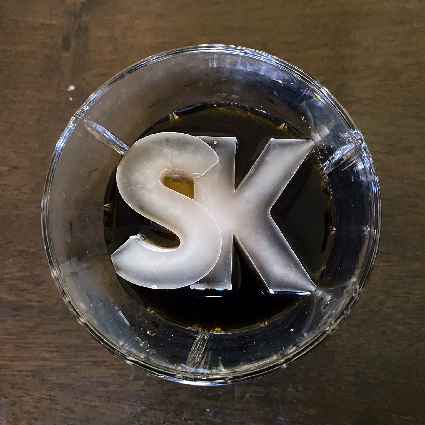 Letter Merge Ice Cubes - 2 Letters fused into ice - Wedding and Event Letter Molds