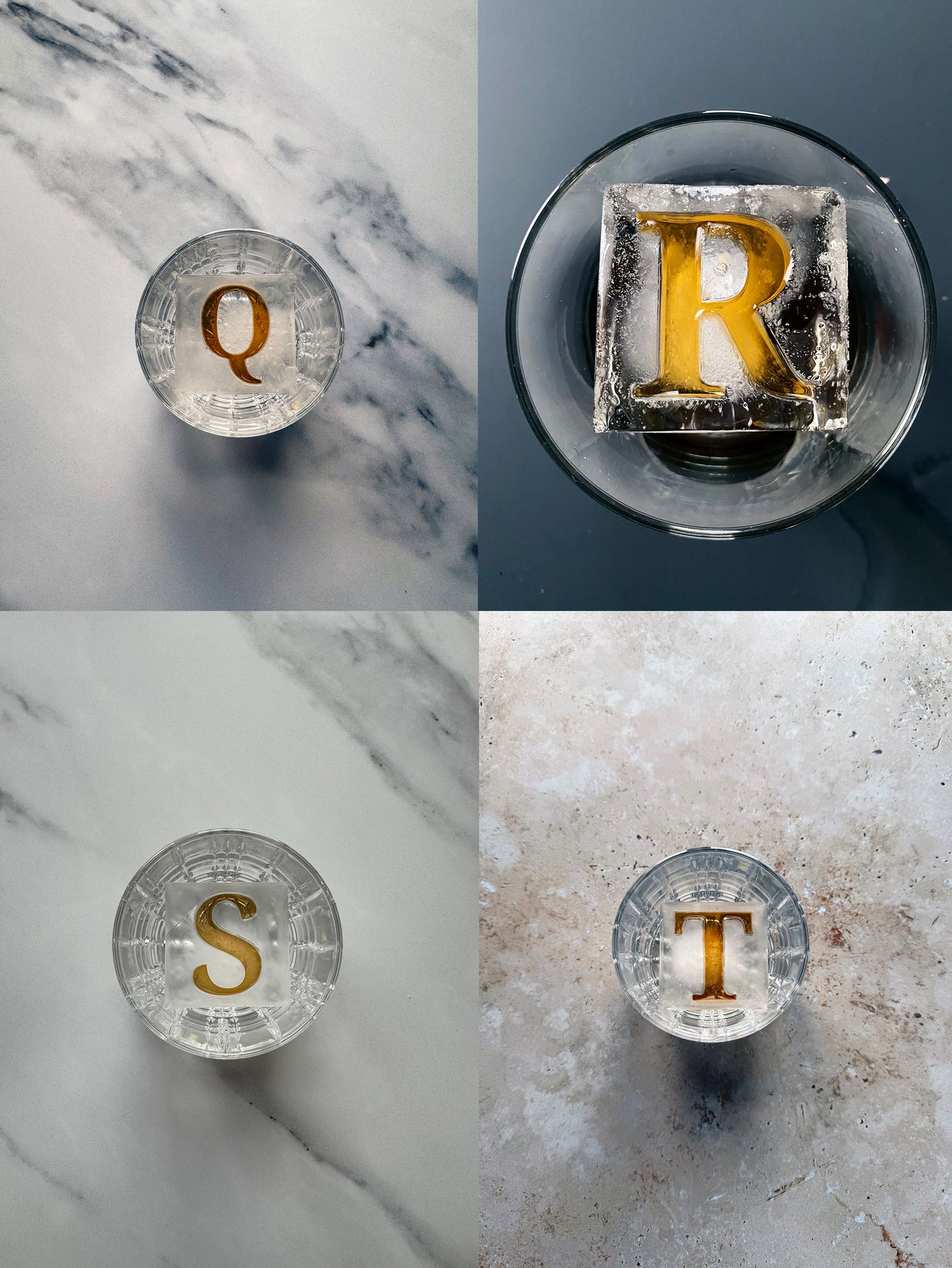 Personalized Recessed-Letter Silicone Ice Tray – Custom Ice Cube Mold for Whiskey & Cocktails