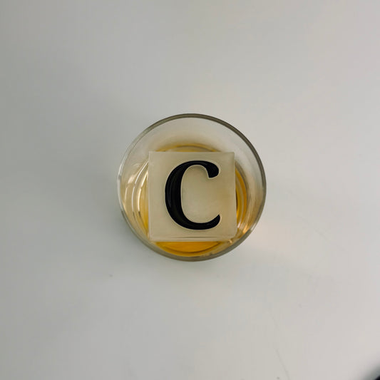 Personalized Recessed-Letter Silicone Ice Tray – Custom Ice Cube Mold for Whiskey & Cocktails