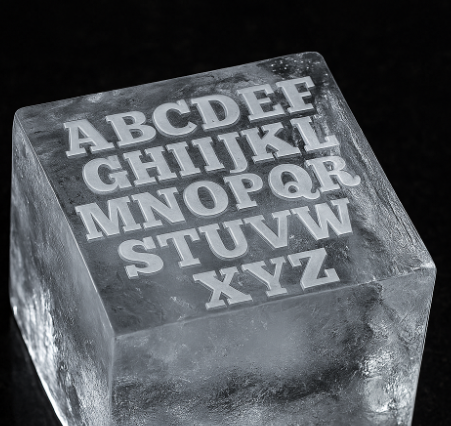Molde para hielo con monograma