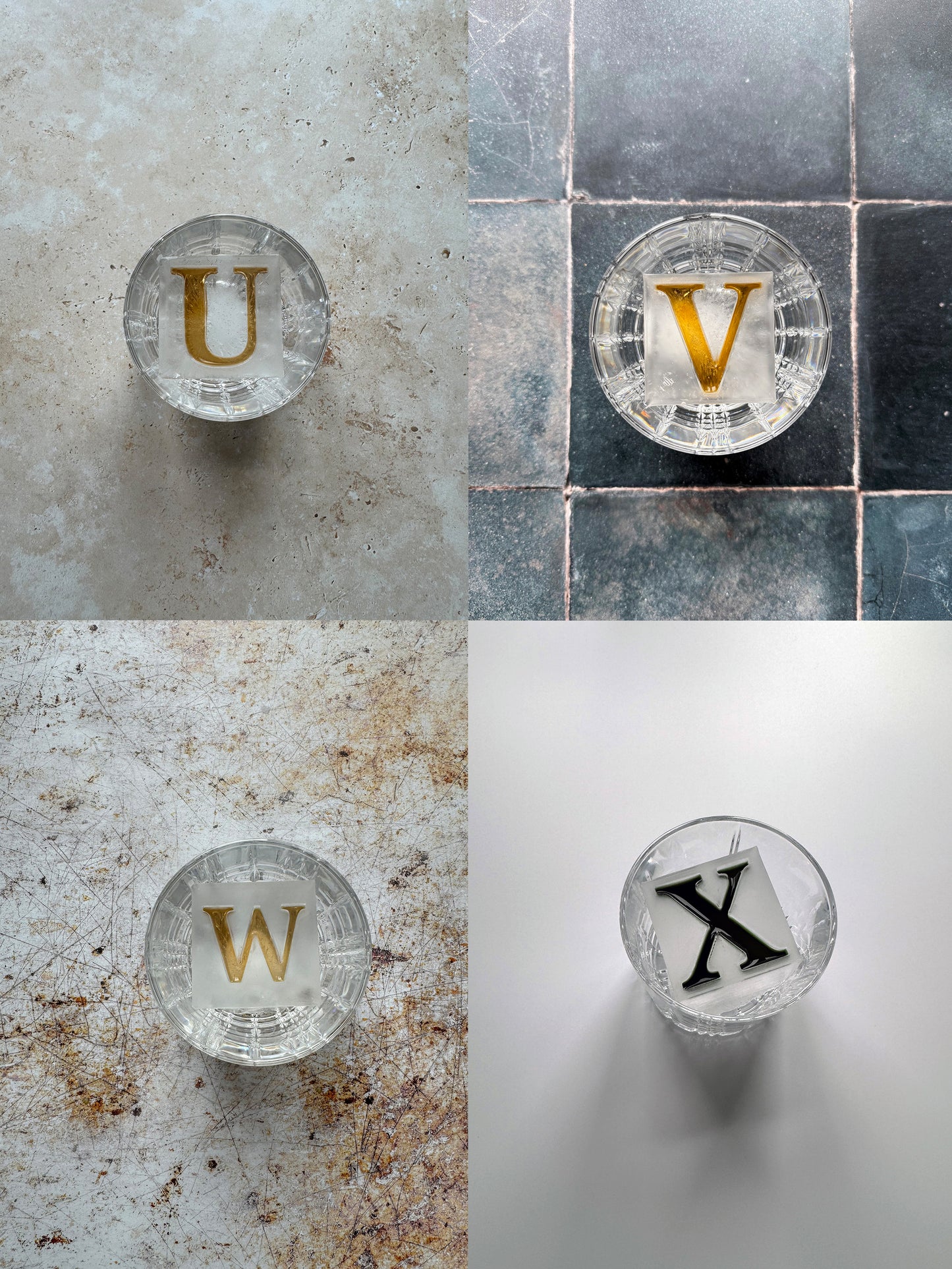 Personalized Recessed-Letter Silicone Ice Tray – Custom Ice Cube Mold for Whiskey & Cocktails