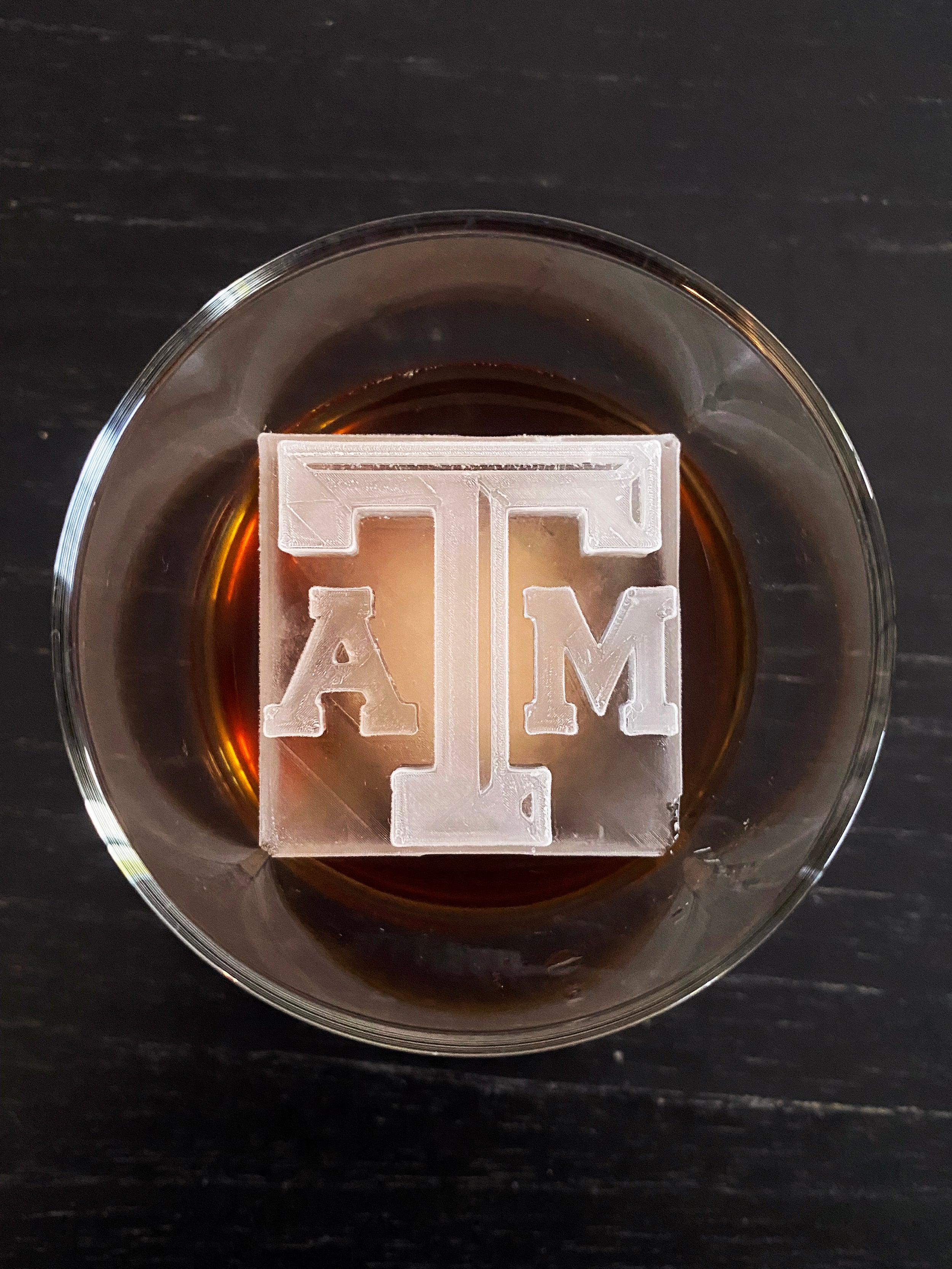 College football logo whiskey ice mold, Custom college logo