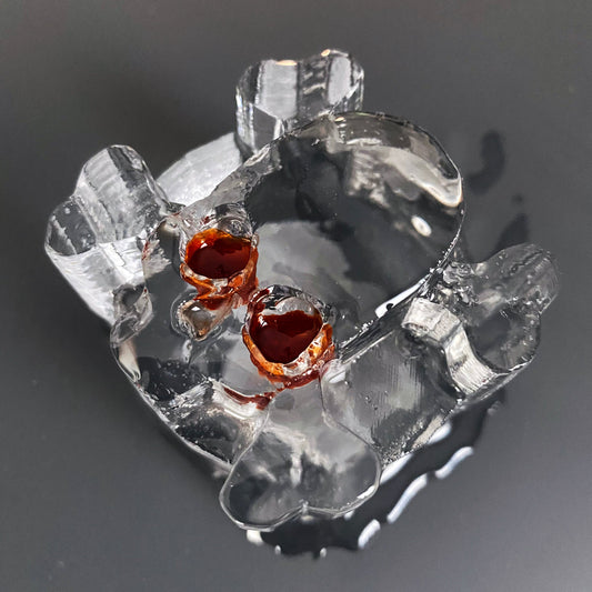 Skull and Crossbones Ice Cube with Grenadine Eyes