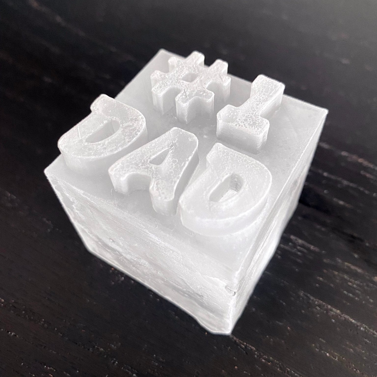 Fathers Day Ice Mold - Customizable - Honest Ice