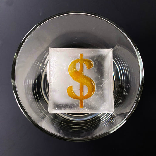 Dollar Sign Silicone Ice Tray – $ Symbol Whiskey Cube Mold Made in Detroit