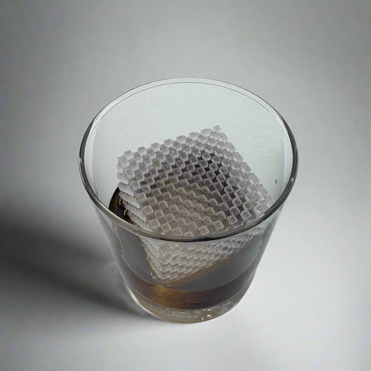 Checkered Pattern Ice Trays | Textured Ice Molds | 2.2 inches tall