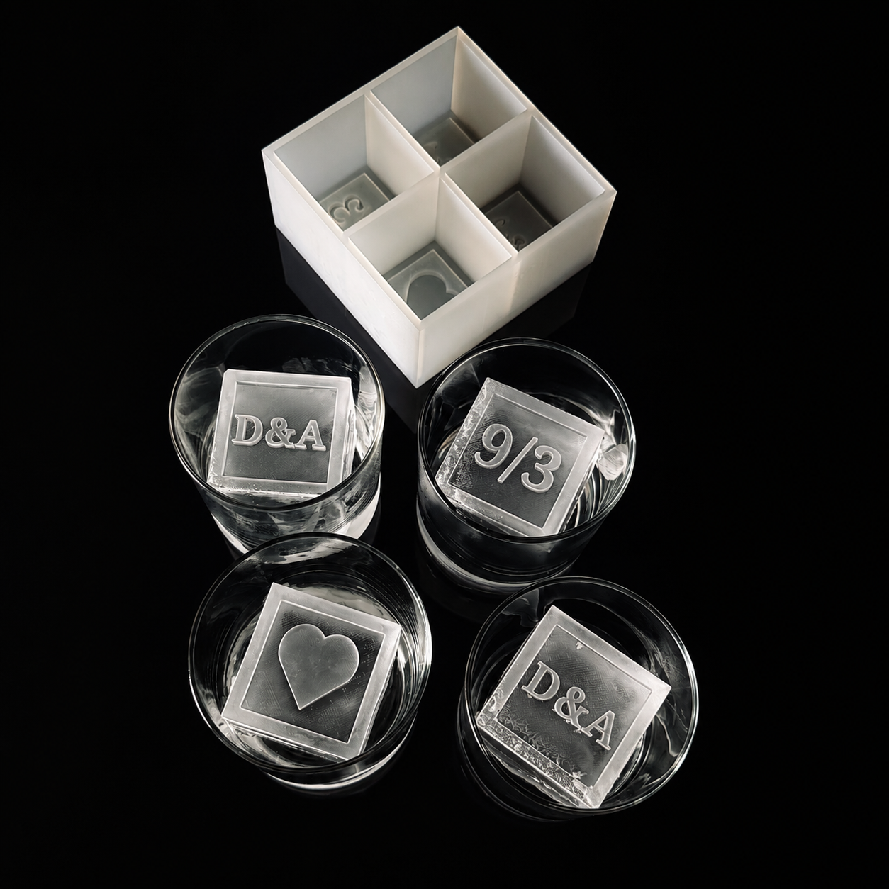 Framed 2.1 inch Ice Cube Trays and Molds